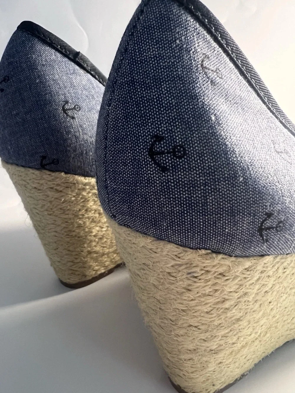 Sole Society Blue Anchor Wedge Pumps